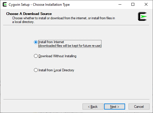 Cygwin from internet