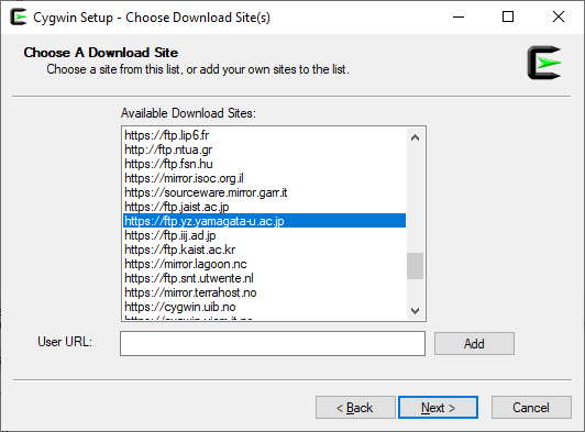 Cygwin package site