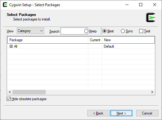 Cygwin packages