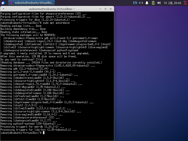 apt-autoremove